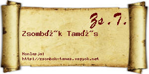 Zsombók Tamás névjegykártya